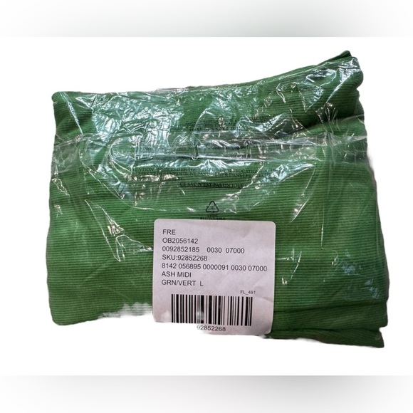 NWT Free People Sleeveless Asymmetrical Dress Ash Midi summer Mint Green Large - Picture 5 of 5